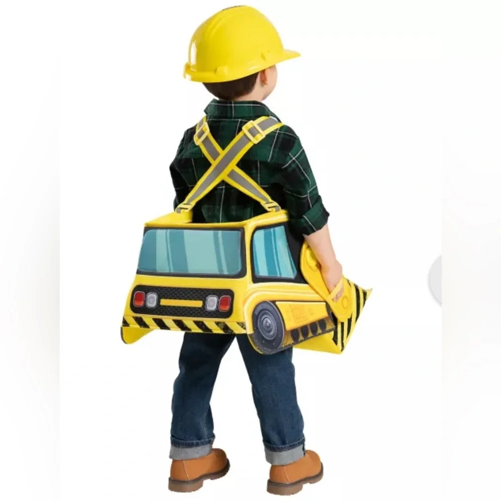 Yellow Bulldozer Kids Costume W/ Sound!